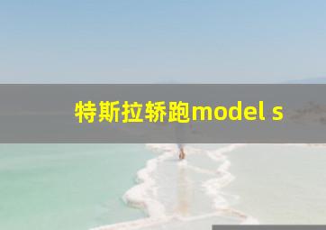 特斯拉轿跑model s